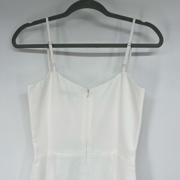 NWT Dress The Population Rory Dress Women's Size S Off White Midi Sheath Fringe - Picture 7 of 12
